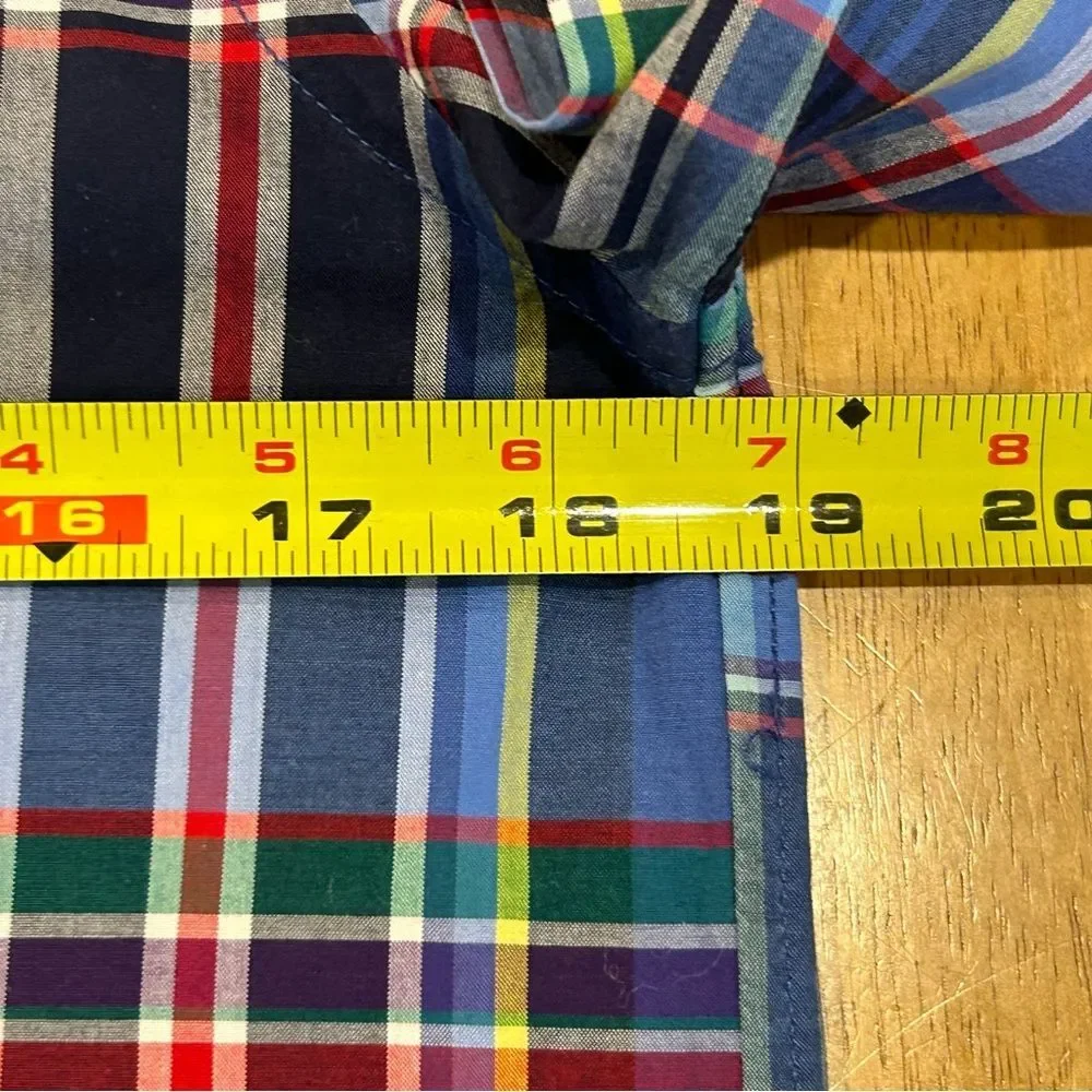 Ralph Lauren Youth Blue Plaid Button Up Shirt L (14/16)